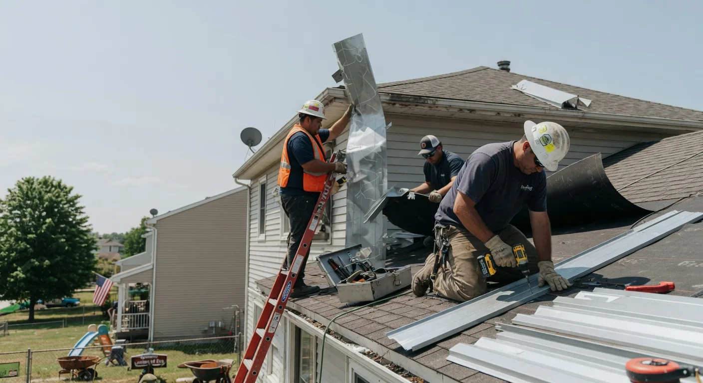 Storm Damage Metal Roof Repair in New Lisbon, NJ